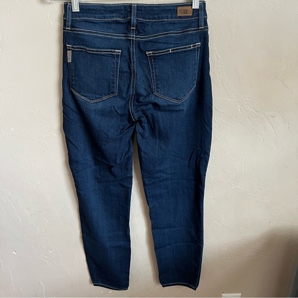 Paige Hoxton Ankle Dark Blue Denim Jeans - Picture 8 of 8